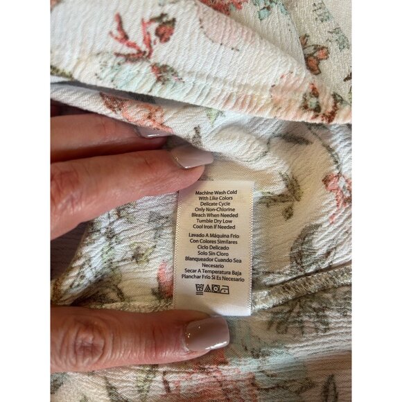 Frye Button Down Floral Midi Dress XL Cottage Core Prairie Folk Garden Pattern - Picture 7 of 12